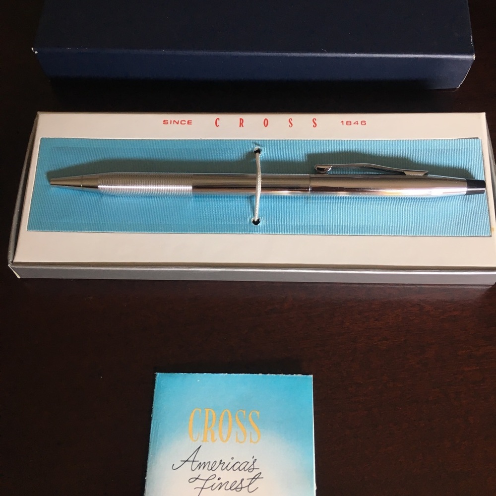 VINTAGE CROSS CHROME BALLPOINT PEN NO. 3502